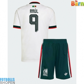 Billiga Mexiko Raul Jimenez #9 Bortatröja Barn VM 2026 Kortärmad (+ Korta byxor)